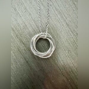 Silver chain with 6 dangling circles